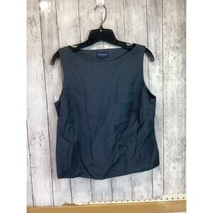 Ann Tailor Top Youth Girls Sleeveless Black Tank Top Shoulder Pads Size Small